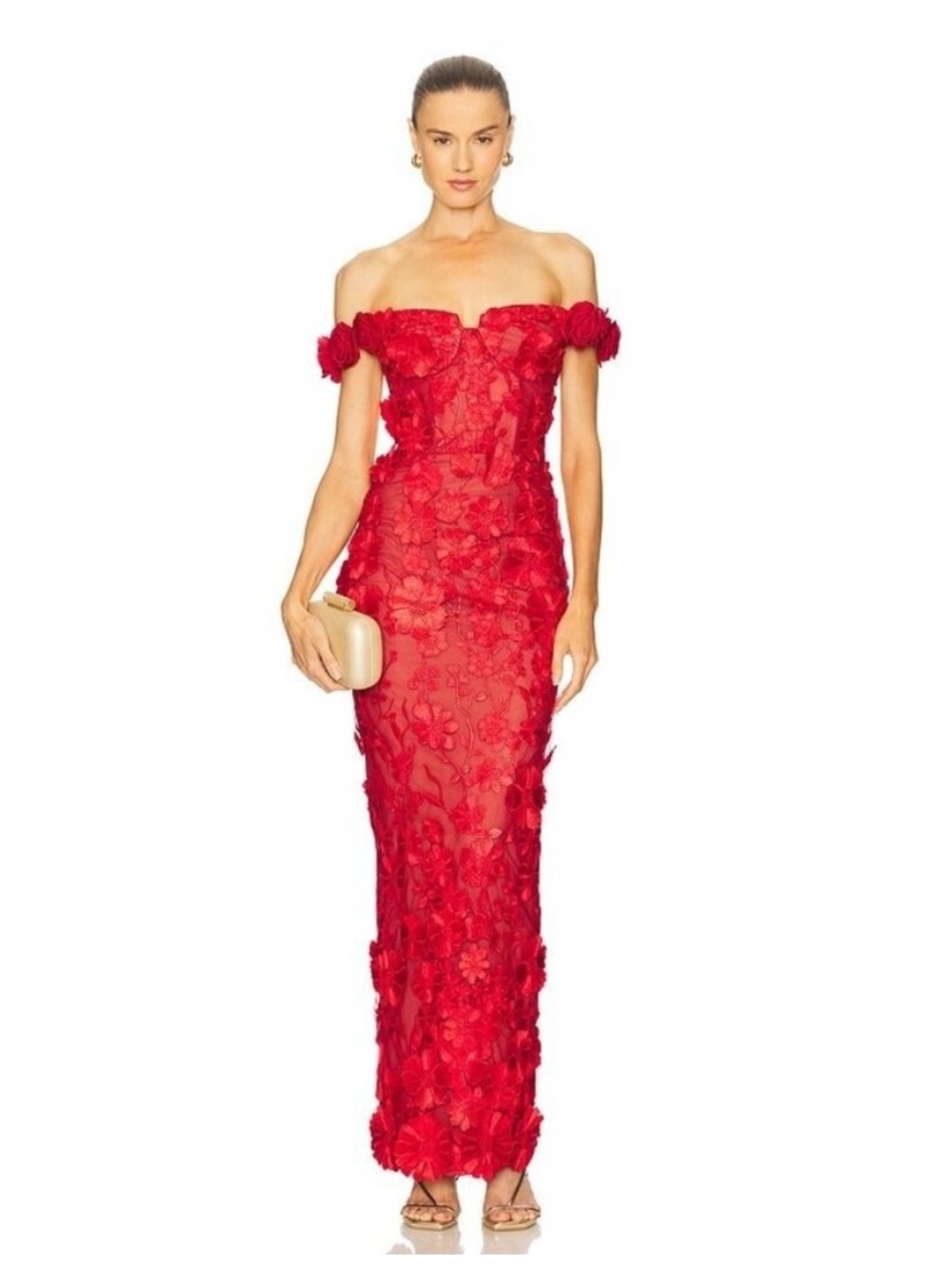 Bronx Banco Jasmine Maxi Dress in Red